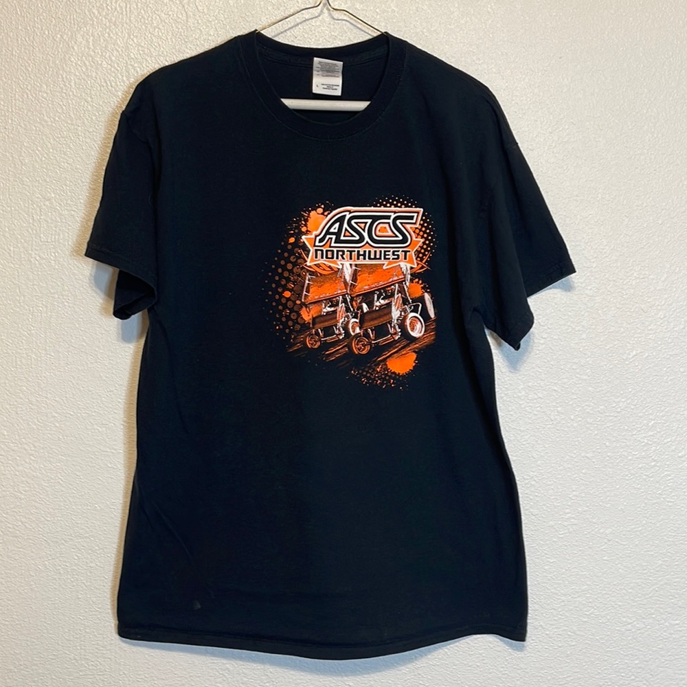 2013 ASCS Northwest Shirt Large Racing Sprint Car Black Orange T-shirt Oregon